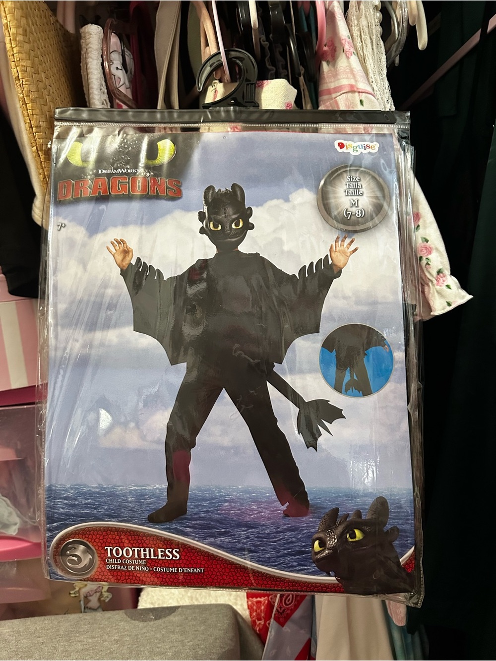 Toothless Child Costume Size M 7/8 Tall